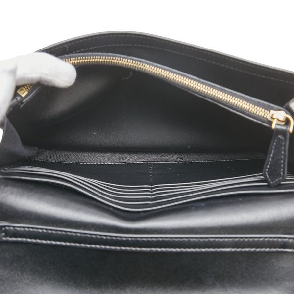 フェンディ チェーンウォレット ショルダーバッグ 8BS004 ブラック カーフレザー レディース FENDI 【中古】