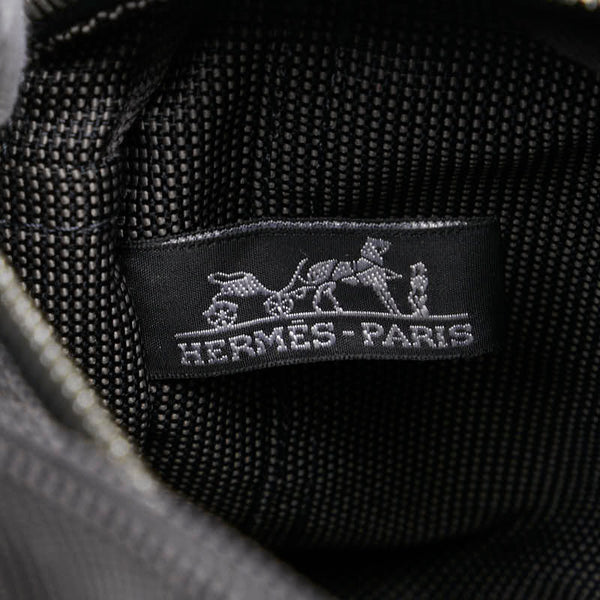 エルメス エールライントートPM トートバッグ ハンドバッグ グレー ブラック キャンバス レディース HERMES 【中古】