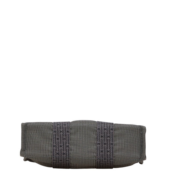 エルメス エールライントートPM トートバッグ ハンドバッグ グレー ブラック キャンバス レディース HERMES 【中古】
