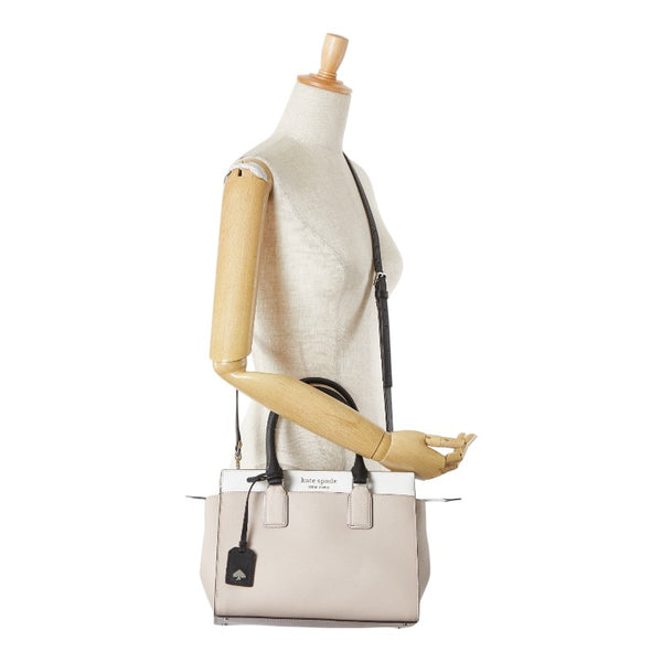 ケイトスペード キャメロンストリート ハンドバッグ ショルダーバッグ 2WAY ベージュ ホワイト レザー レディース Kate Spade 【中古】