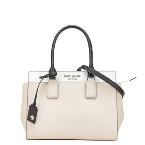 ケイトスペード キャメロンストリート ハンドバッグ ショルダーバッグ 2WAY ベージュ ホワイト レザー レディース Kate Spade 【中古】