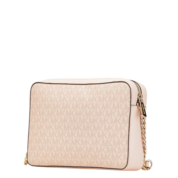 マイケルコース MKシグネチャー 斜め掛け ショルダーバッグ ピンク PVC レディース Michael Kors 【中古】