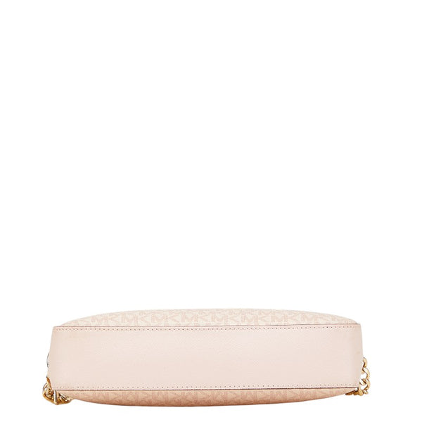 マイケルコース MKシグネチャー 斜め掛け ショルダーバッグ ピンク PVC レディース Michael Kors 【中古】