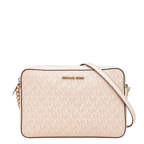 マイケルコース MKシグネチャー 斜め掛け ショルダーバッグ ピンク PVC レディース Michael Kors 【中古】