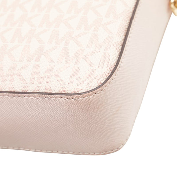 マイケルコース MKシグネチャー 斜め掛け ショルダーバッグ ピンク PVC レディース Michael Kors 【中古】