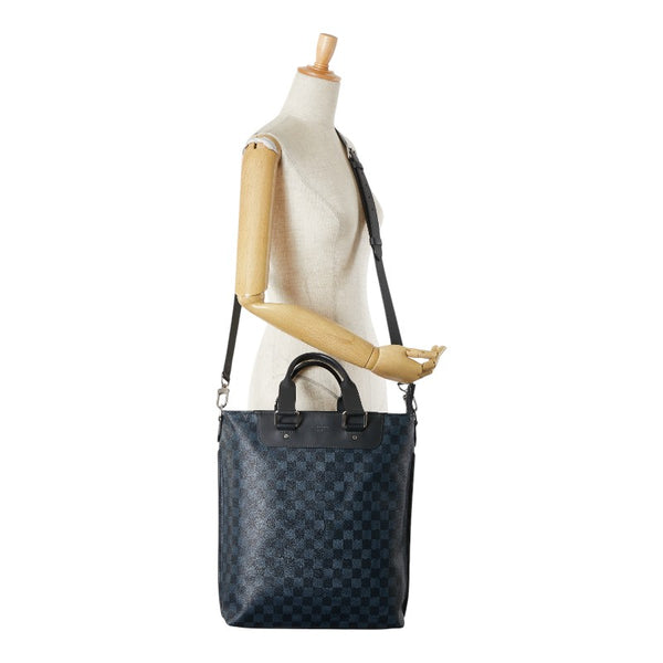 ルイ ヴィトン ダミエコバルト カバジュール トートバッグ ショルダーバッグ 2WAY N42223 ネイビー PVC レザー メンズ LOUIS VUITTON 【中古】