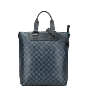 ルイ ヴィトン ダミエコバルト カバジュール トートバッグ ショルダーバッグ 2WAY N42223 ネイビー PVC レザー メンズ LOUIS VUITTON 【中古】