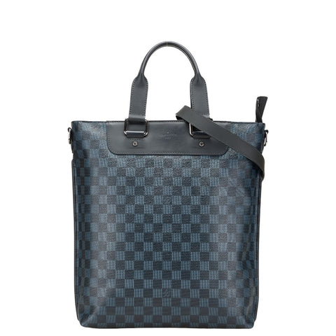 ルイ ヴィトン ダミエコバルト カバジュール トートバッグ ショルダーバッグ 2WAY N42223 ネイビー PVC レザー メンズ LOUIS VUITTON 【中古】