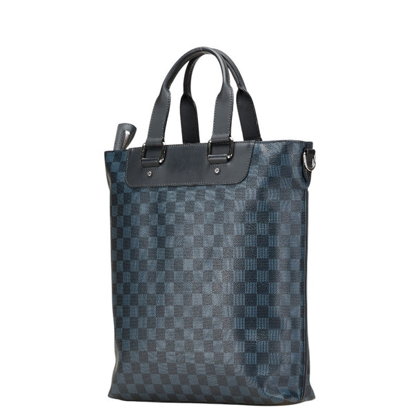 ルイ ヴィトン ダミエコバルト カバジュール トートバッグ ショルダーバッグ 2WAY N42223 ネイビー PVC レザー メンズ LOUIS VUITTON 【中古】