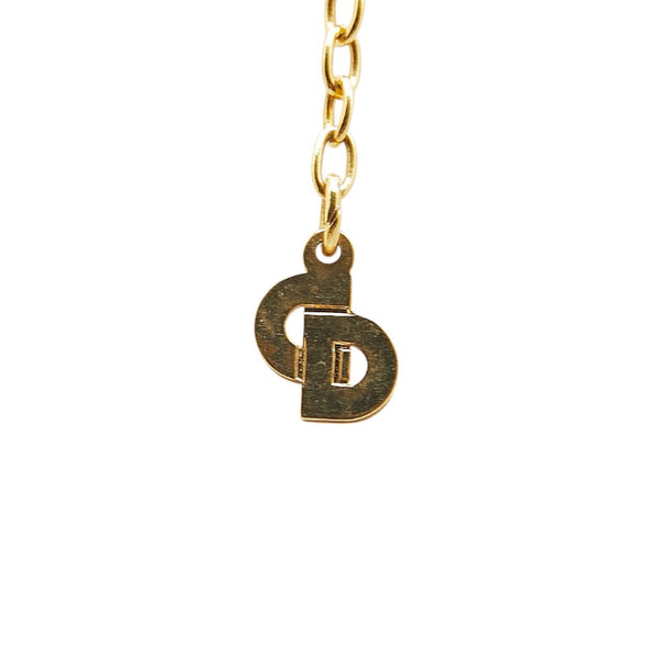 ディオール フラワーモチーフ ラインストーン ペンダントネックレス ゴールド プラスチック メッキ レディース Dior 【中古】