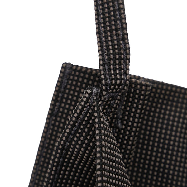 エルメス エールライン 斜め掛け ショルダーバッグ ポシェット グレー ブラック キャンバス レディース HERMES 【中古】