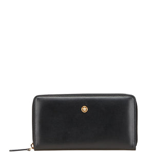 ヴェルサーチェ メドゥーサ ラウンドファスナー 長財布 1006265 ブラック レザー メンズ VERSACE 【中古】