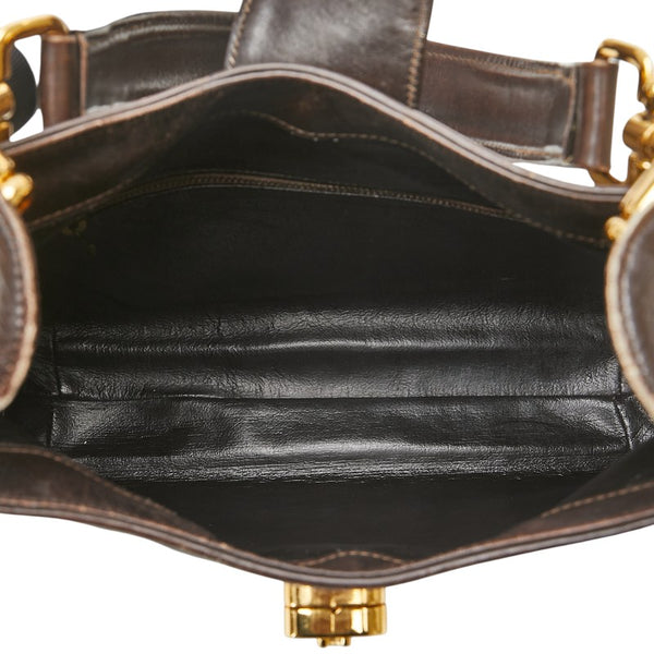 セリーヌ ワンショルダーバッグ ハンドバッグ ブラウン レザー レディース CELINE 【中古】
