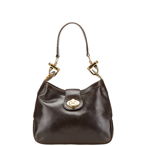 セリーヌ ワンショルダーバッグ ハンドバッグ ブラウン レザー レディース CELINE 【中古】