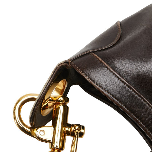 セリーヌ ワンショルダーバッグ ハンドバッグ ブラウン レザー レディース CELINE 【中古】