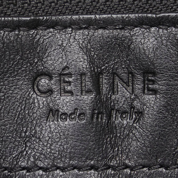 セリーヌ トリオ 斜め掛け ショルダーバッグ ブラック レザー レディース CELINE 【中古】
