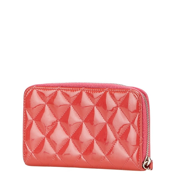 シャネル ブリリアント マトラッセ ココマーク 長財布 ピンク エナメル レディース CHANEL 【中古】