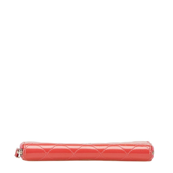 シャネル ブリリアント マトラッセ ココマーク 長財布 ピンク エナメル レディース CHANEL 【中古】