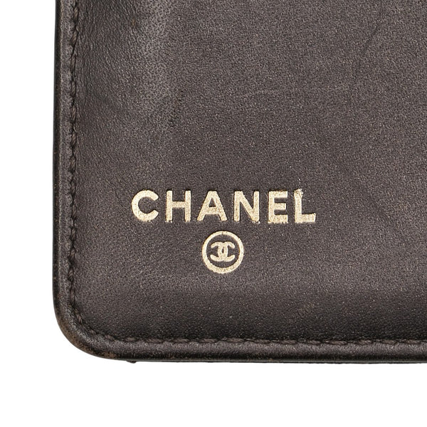 シャネル マトラッセ ココマーク 長財布 ブラック レザー レディース CHANEL 【中古】