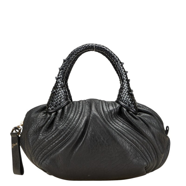フェンディ ズッカ ミニスパイバッグ ハンドバッグ 8BL078 ブラック レザー レディース FENDI 【中古】