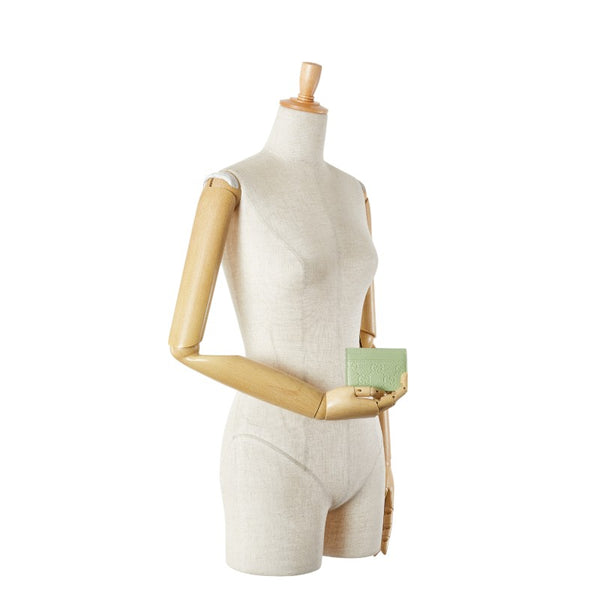 グッチ GGエンブレム パスケース カードケース 815883 ペールグリーン グレインレザー レディース GUCCI 【中古】