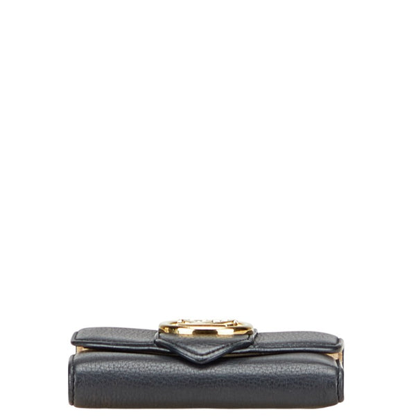 ルイ ヴィトン ポルトフォイユ ポンヌフ コンパクト 三つ折り財布 M80300 ノワール ブラック レザー レディース LOUIS VUITTON 【中古】