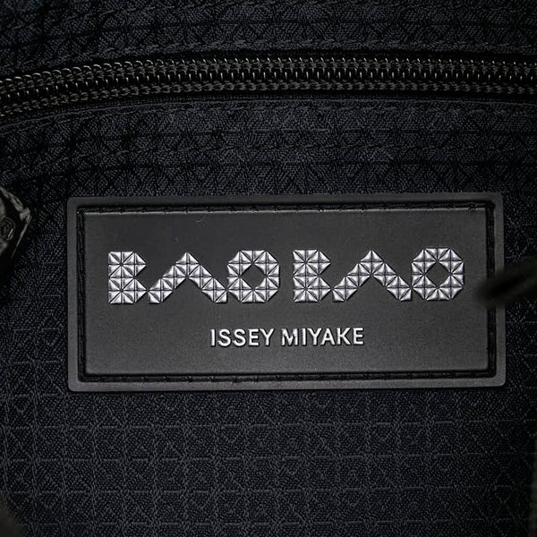 イッセイミヤケ バオバオ ハンドバッグ トートバッグ グレー ブラック PVC レディース ISSEY MIYAKE 【中古】
