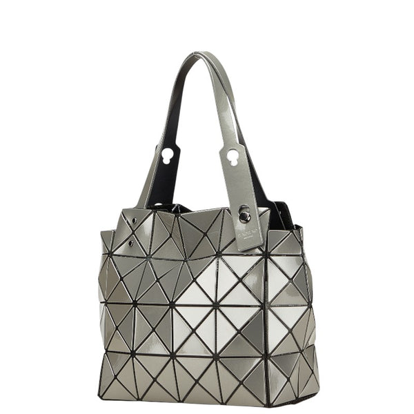 イッセイミヤケ バオバオ ハンドバッグ トートバッグ グレー ブラック PVC レディース ISSEY MIYAKE 【中古】