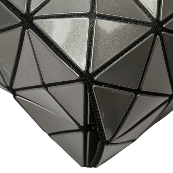 イッセイミヤケ バオバオ ハンドバッグ トートバッグ グレー ブラック PVC レディース ISSEY MIYAKE 【中古】