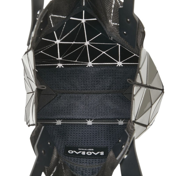 イッセイミヤケ バオバオ ハンドバッグ トートバッグ グレー ブラック PVC レディース ISSEY MIYAKE 【中古】