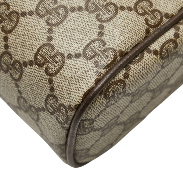 グッチ GGスプリーム シェリーライン 斜め掛け ショルダーバッグ ベージュ ブラウン PVC レザー レディース GUCCI 【中古】