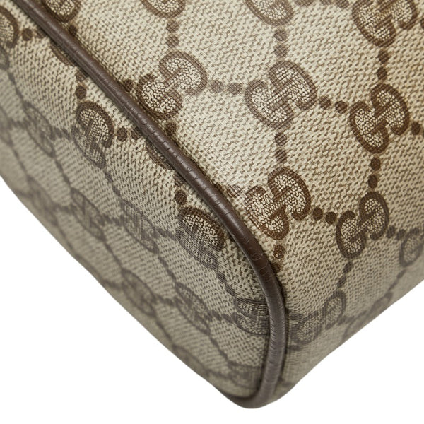 グッチ GGスプリーム シェリーライン 斜め掛け ショルダーバッグ ベージュ ブラウン PVC レザー レディース GUCCI 【中古】