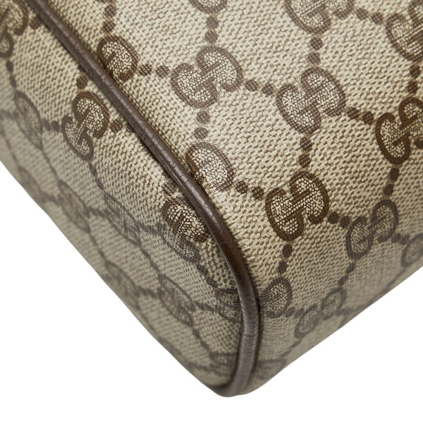 グッチ GGスプリーム シェリーライン 斜め掛け ショルダーバッグ ベージュ ブラウン PVC レザー レディース GUCCI 【中古】