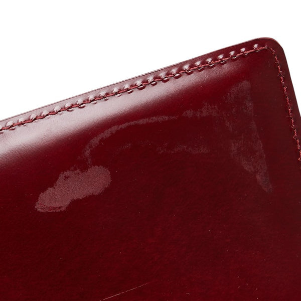 カルティエ パンテール レオパード ハンドバッグ ショルダーバッグ 2WAY ワインレッド レザー レディース CARTIER 【中古】
