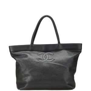 シャネル ココマーク トートバッグ ショルダーバッグ ブラック キャビアスキン レディース CHANEL 【中古】
