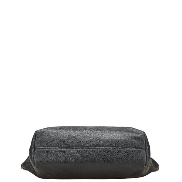 シャネル ココマーク トートバッグ ショルダーバッグ ブラック キャビアスキン レディース CHANEL 【中古】