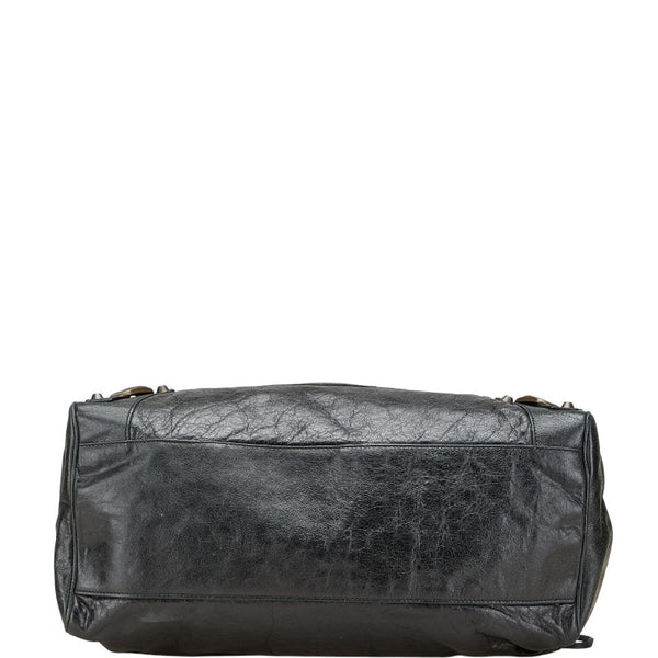 バレンシアガ ザ ツィギー ハンドバッグ ワンショルダーバッグ 2WAY 128523 ブラック レザー メンズ BALENCIAGA 【中古】