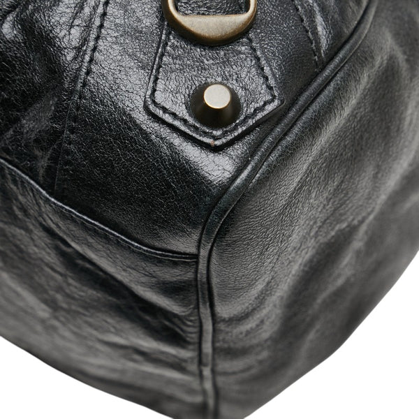 バレンシアガ ザ ツィギー ハンドバッグ ワンショルダーバッグ 2WAY 128523 ブラック レザー メンズ BALENCIAGA 【中古】