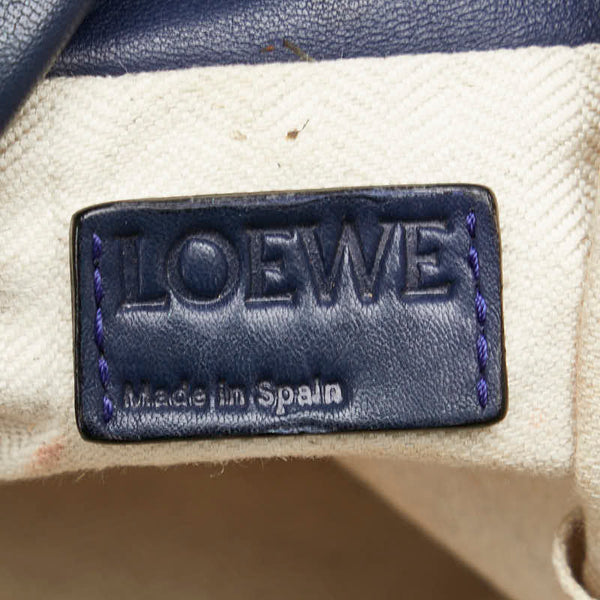 ロエベ バウンス ハンドバッグ ショルダーバッグ 2WAY ネイビー レザー レディース LOEWE 【中古】