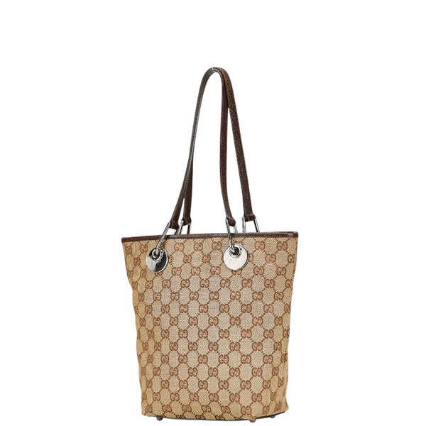 グッチ GGキャンバス ハンドバッグ ミニトートバッグ 120840 ベージュ ブラウン キャンバス レディース GUCCI 【中古】