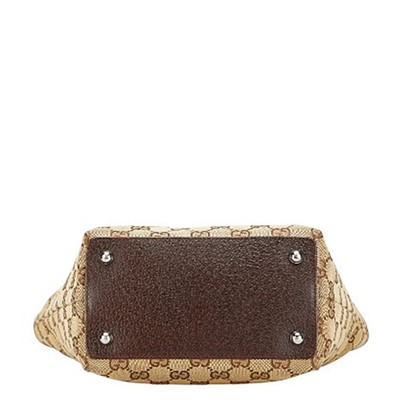 グッチ GGキャンバス ハンドバッグ ミニトートバッグ 120840 ベージュ ブラウン キャンバス レディース GUCCI 【中古】