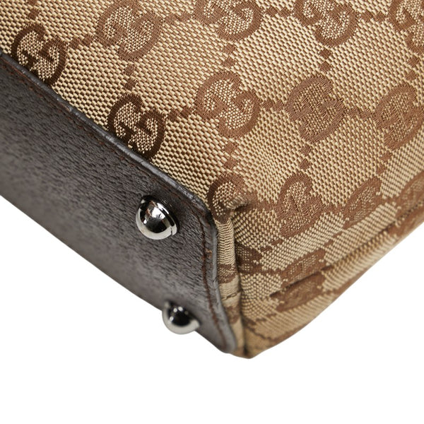 グッチ GGキャンバス ハンドバッグ ミニトートバッグ 120840 ベージュ ブラウン キャンバス レディース GUCCI 【中古】