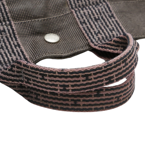 エルメス エールライン トートPM  ハンドバッグ グレー キャンバス レディース HERMES 【中古】