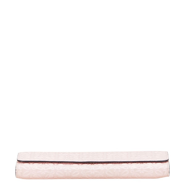 ロエベ アナグラム 長財布 ピンク レザー レディース LOEWE 【中古】
