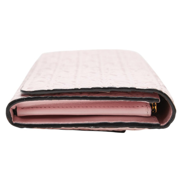 ロエベ アナグラム 長財布 ピンク レザー レディース LOEWE 【中古】