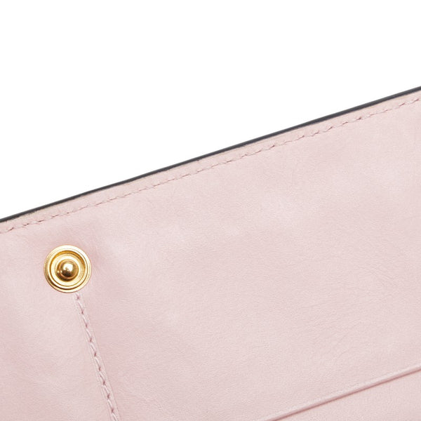 ロエベ アナグラム 長財布 ピンク レザー レディース LOEWE 【中古】