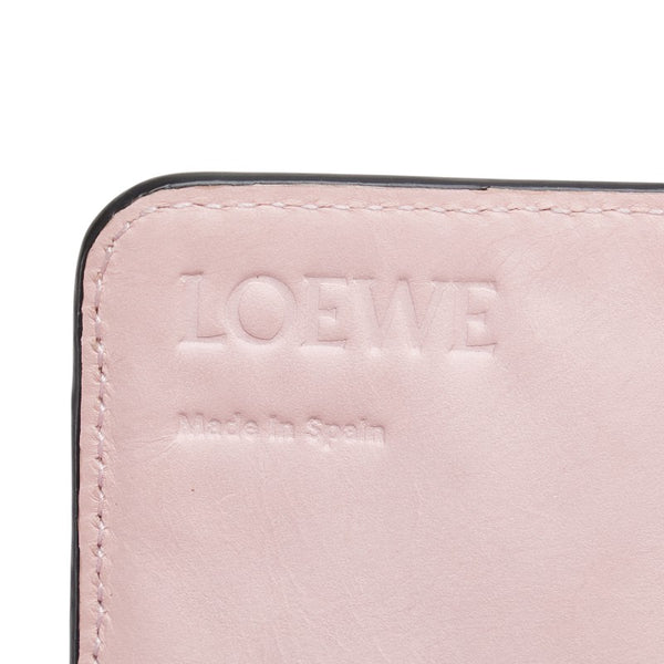 ロエベ アナグラム 長財布 ピンク レザー レディース LOEWE 【中古】