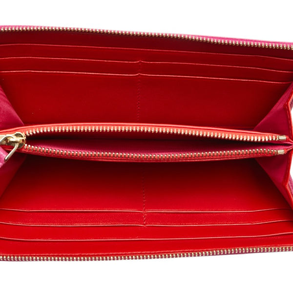 ブルガリ L字ファスナー 長財布 ピンク レザー レディース BVLGARI 【中古】