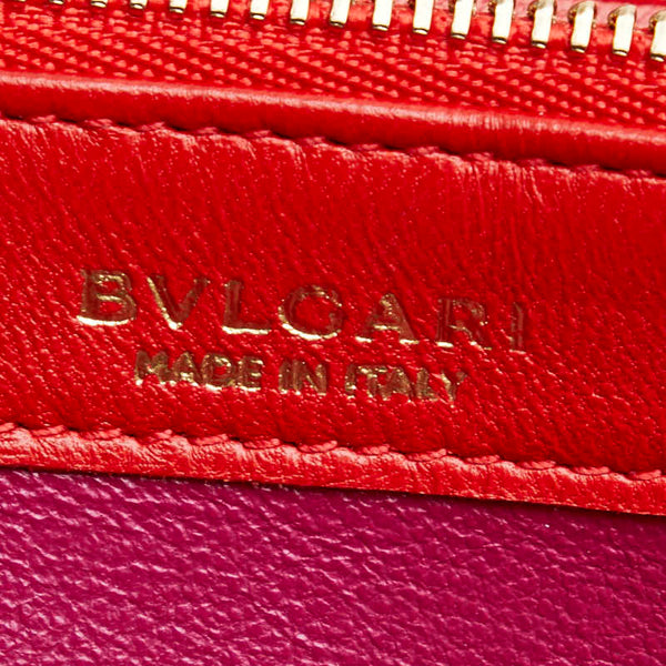 ブルガリ L字ファスナー 長財布 ピンク レザー レディース BVLGARI 【中古】