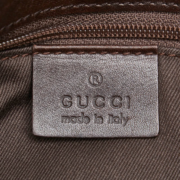 グッチ GGキャンバス ハンドバッグ トートバッグ 73986 ブラウン キャンバス レザー レディース GUCCI 【中古】